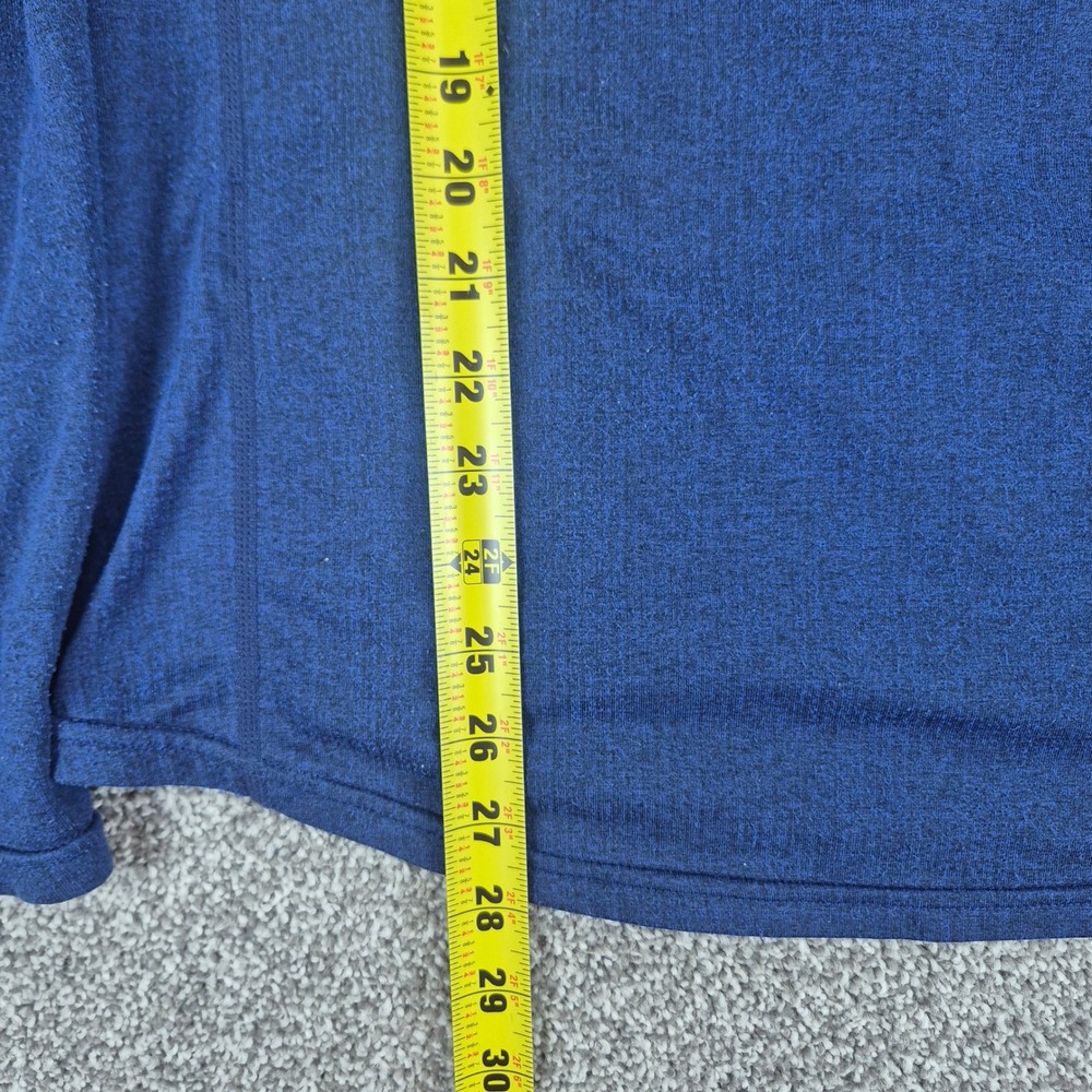 Truewerk Grid Hoodie Mens Medium Blue 1/2 Zip Thermal Technical Workwear - Picture 5 of 8
